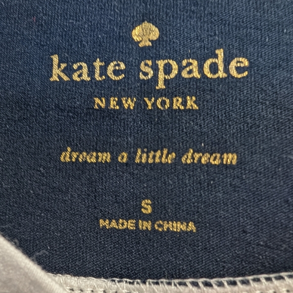 Kate Spade Small Black Graphic T-shirt Sleepwear NWOT - Picture 3 of 6